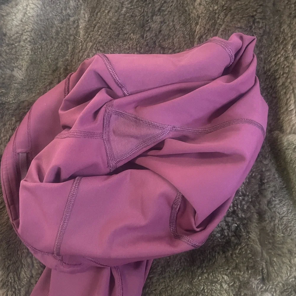 Lululemon Burgundy Yoga Pants - Picture 8 of 9